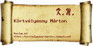 Körtvélyessy Márton névjegykártya