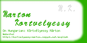 marton kortvelyessy business card